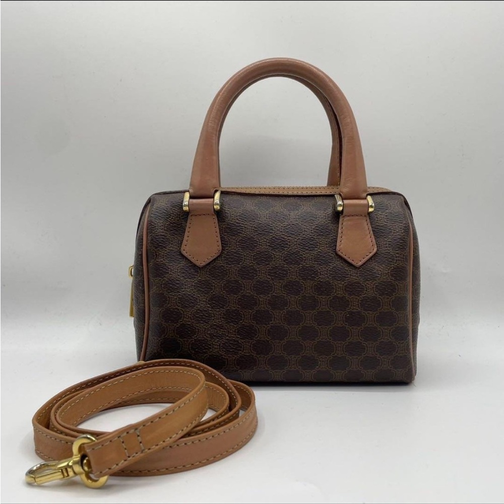 Celine Macadam Small Boston Bag Vintage AUTHENTIC